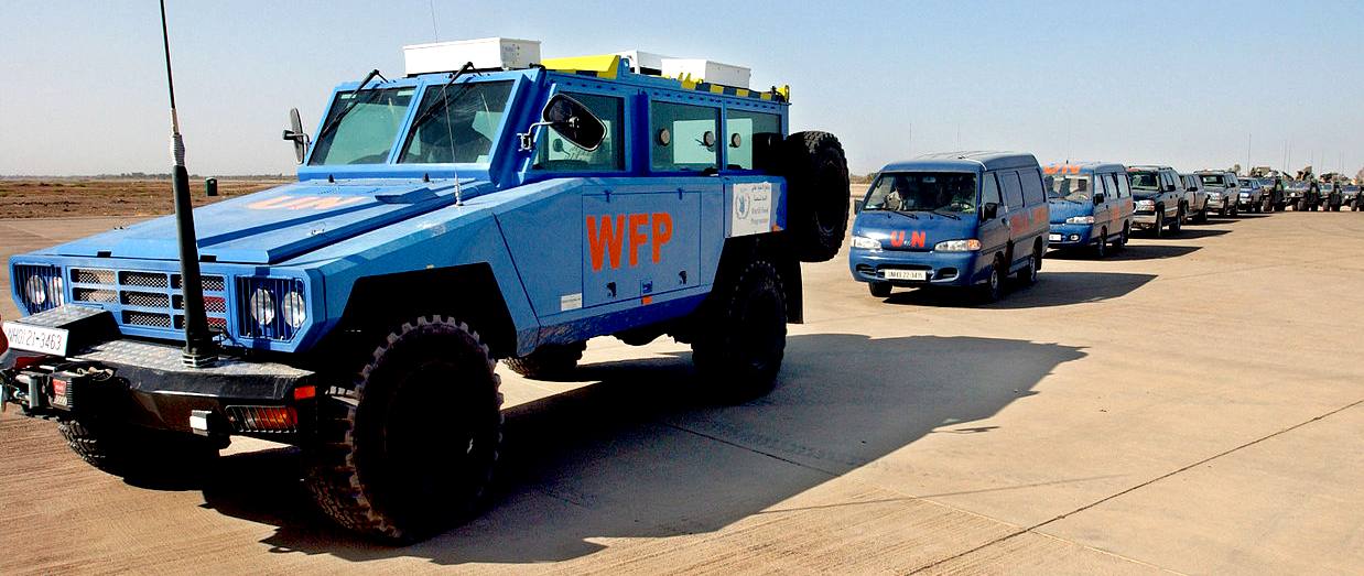 UN and WFP vehicle supply column