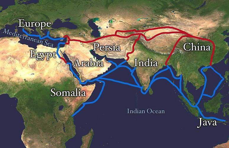 Indian Ocean voyage route map
