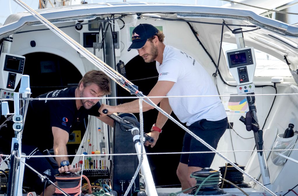 Pierre Casiraghi and race skipper Boris Herrmann